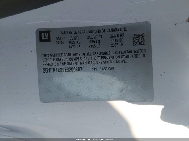 Chevrolet Camaro 2ls 2014 2G1FA1E30E9296207 Image 9