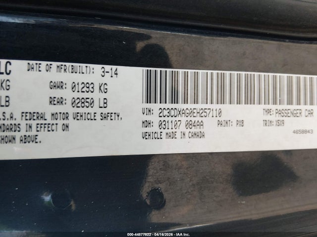 Продаж на аукціоні авто 2014 Dodge Charger Police, vin: 2C3CDXAG0EH257110, номер лоту: 44877822