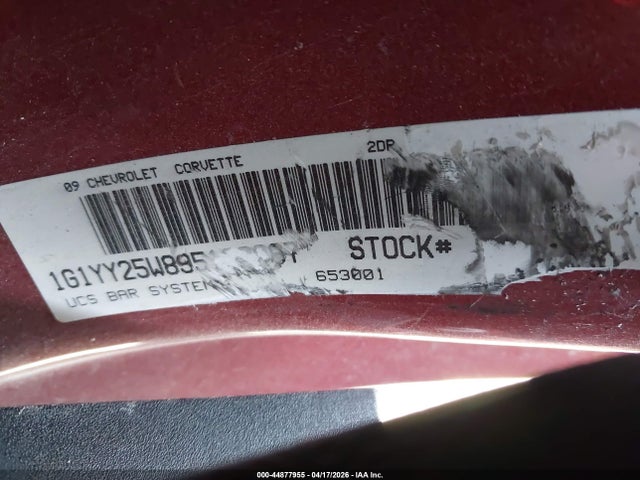 Aukcja sprzedaży 2009 Chevrolet Corvette, vin: 1G1YY25W895100067, numer aukcji: 44877955