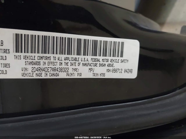 Aukcja sprzedaży 2010 Dodge Grand Caravan Se, vin: 2D4RN4DE7AR438322, numer aukcji: 44878084