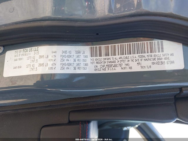 Продажа на аукционе авто 2015 Jeep Cherokee, vin: 1C4PJMBS8FW661797, номер лота: 44878151
