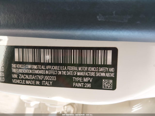 ZACNJBA17KPJ90203 Jeep Renegade Sport 4x4