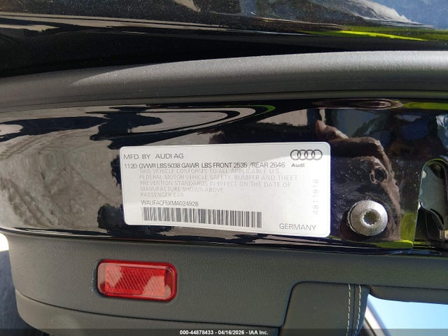 44878433 :رقم المزاد ، WAUFACF5XMA024928 vin ، 2021 Audi A5 Sportback Premium Plus 45 Tfsi Quattro S Tronic مزاد بيع