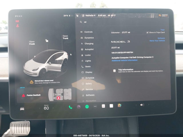 Aukcja sprzedaży 2023 Tesla Model 3 Rear-wheel Drive, vin: 5YJ3E1EA1PF499764, numer aukcji: 44878489