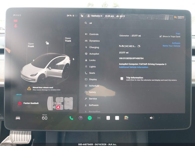 Aukcja sprzedaży 2023 Tesla Model 3 Rear-wheel Drive, vin: 5YJ3E1EA1PF499764, numer aukcji: 44878489