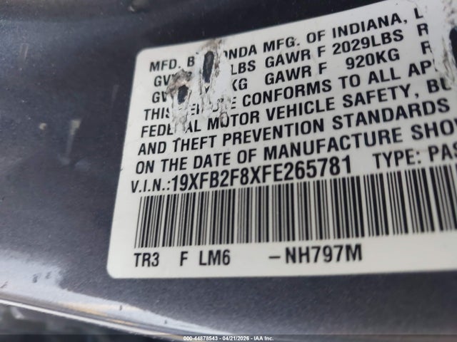 19XFB2F8XFE265781 Honda CIVIC EX