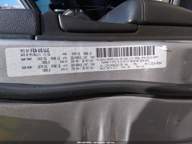 1C4RJEAGXKC621776 Jeep Grand Cherokee Laredo E 4x2