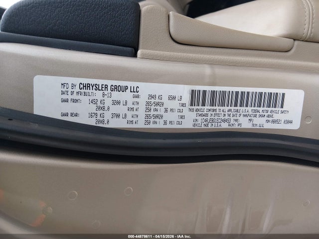 Aukcja sprzedaży 2014 Jeep Grand Cherokee Limited, vin: 1C4RJEBG1EC248453, numer aukcji: 44878611