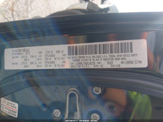 1C6RR6LT0GS136155 RAM 1500 Lone Star