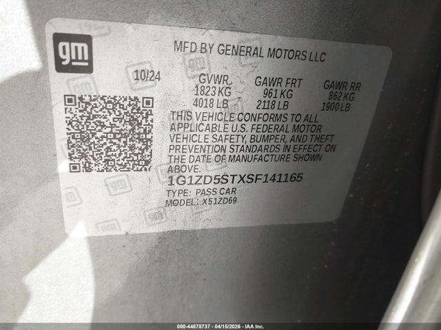 2025 CHEVROLET MALIBU 1G1ZD5STXSF141165 Photo 8