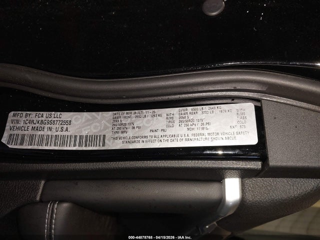 1C4RJKBG9S8772558 Jeep Grand Cherokee L Limited 4x4