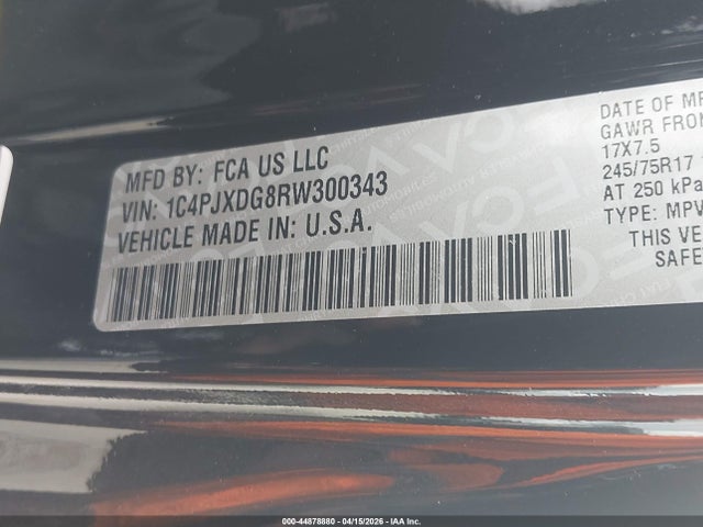 Aukcja sprzedaży 2024 Jeep Wrangler 4-door Sport 4x4, vin: 1C4PJXDG8RW300343, numer aukcji: 44878880