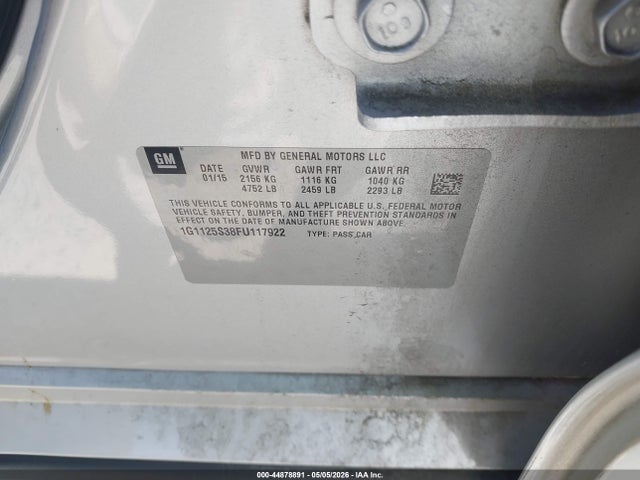 1G1125S38FU117922 Chevrolet Impala 2lt