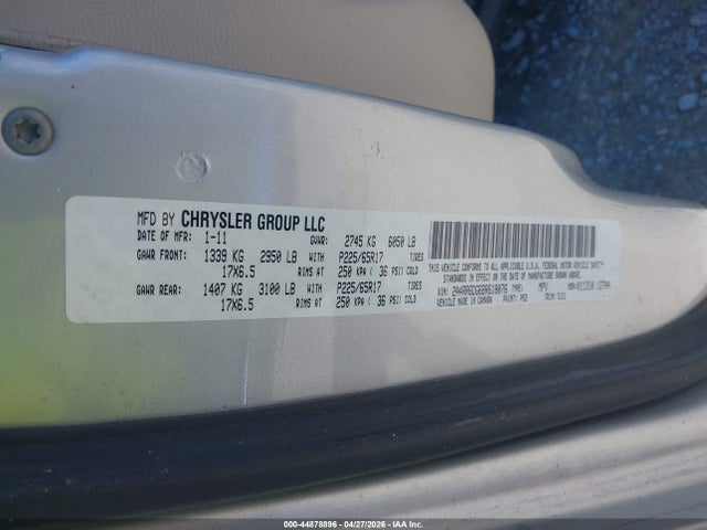 Aukcja sprzedaży 2011 Chrysler Town & Country Limited, vin: 2A4RR6DG6BR618076, numer aukcji: 44878896