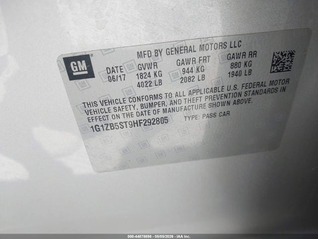 1G1ZB5ST9HF292805 Chevrolet MALIBU LS