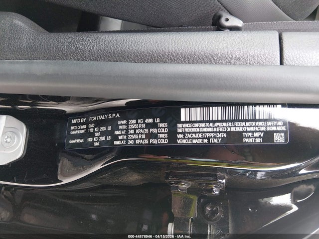 2023 Jeep Renegade Altitude 4x4 მანქანა იყიდება აუქციონზე, vin: ZACNJDE17PPP13474, აუქციონის ნომერი: 44878946