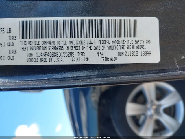 44879124 :رقم المزاد ، 1J4NF4GBXBD155289 vin ، 2011 Jeep Patriot Latitude X مزاد بيع