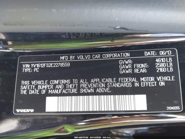 YV1612FS2E2278559 Volvo S60 T5 Platinum