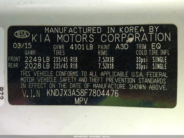 KNDJX3A58F7804476 KIA Soul !