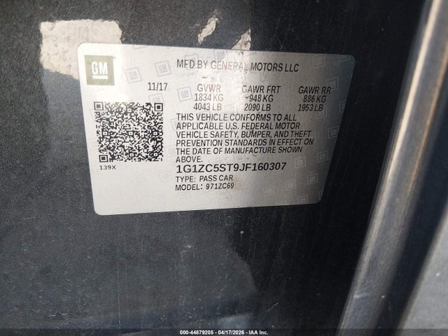 2018 CHEVROLET MALIBU 1G1ZC5ST9JF160307 Photo 8