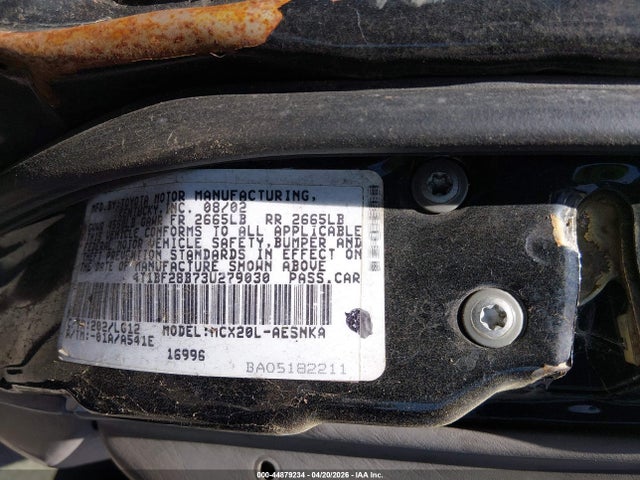 Aukcja sprzedaży 2003 Toyota Avalon Xl, vin: 4T1BF28B73U279030, numer aukcji: 44879234