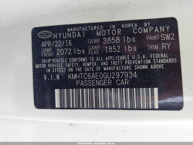 Hyundai Veloster Turbo 2016 KMHTC6AE0GU297934 Image 9