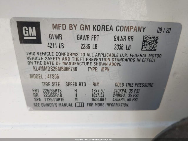Продажа на аукционе авто 2021 Buick Encore Gx Fwd Select, vin: KL4MMDS26MB066746, номер лота: 44879412