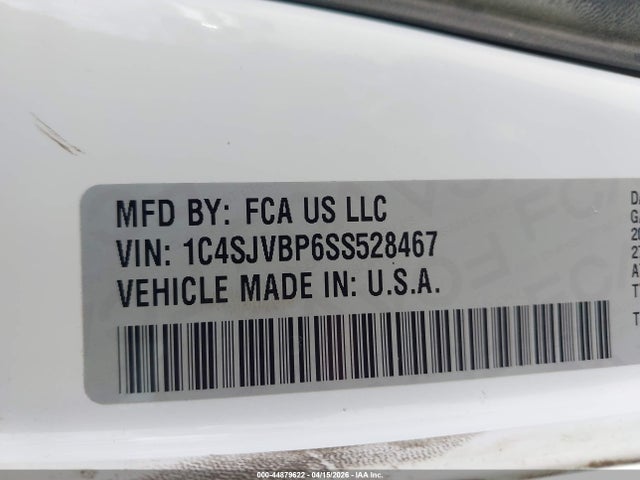 Продажа на аукционе авто 2025 Jeep Wagoneer Carbide 4x4, vin: 1C4SJVBP6SS528467, номер лота: 44879622