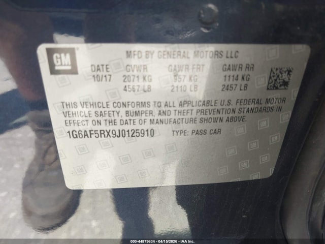 2018 CADILLAC ATS 1G6AF5RX9J0125910 Photo 8