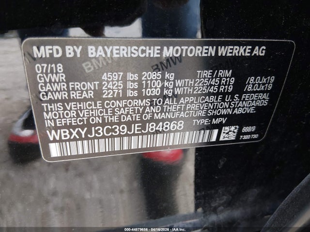 Продаж на аукціоні авто 2018 Bmw X2 Sdrive28i, vin: WBXYJ3C39JEJ84868, номер лоту: 44879656