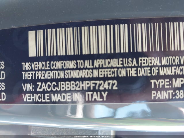 2017 JEEP RENEGADE ZACCJBBB2HPF72472 Photo 8