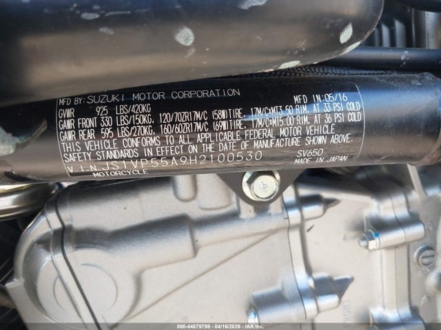 Suzuki SV650 2017 JS1VP55A9H2100530 Image 10