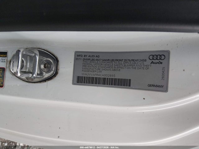 Продаж на аукціоні авто 2012 Audi S5 4.2 Premium Plus, vin: WAUVVAFR4CA002655, номер лоту: 44879812