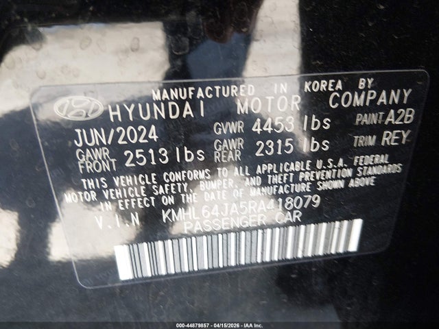2024 Hyundai Sonata Sel მანქანა იყიდება აუქციონზე, vin: KMHL64JA5RA418079, აუქციონის ნომერი: 44879857