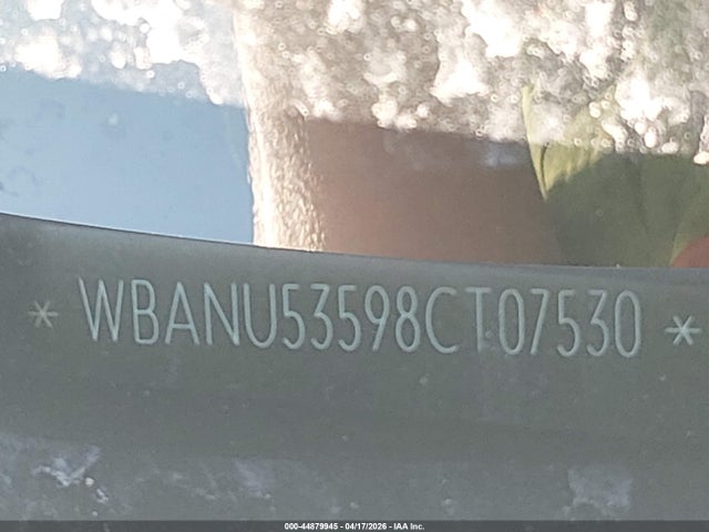 44879945 :رقم المزاد ، WBANU53598CT07530 vin ، 2008 Bmw 528i مزاد بيع