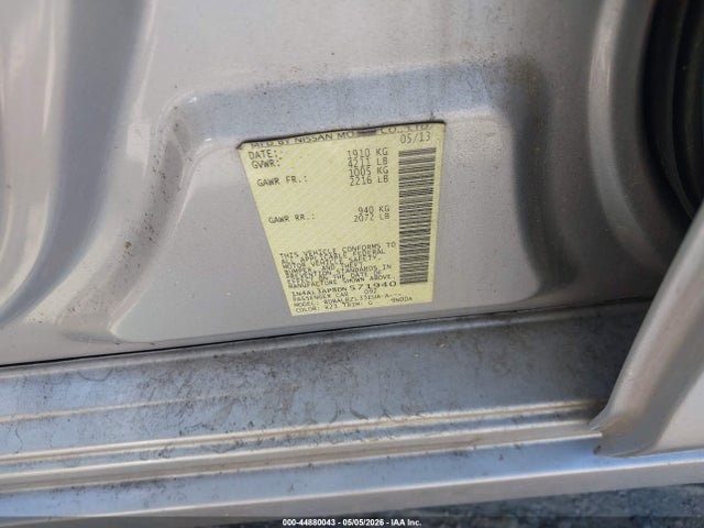 44880043 :رقم المزاد ، 1N4AL3AP8DN571940 vin ، 2013 Nissan Altima 2.5 S مزاد بيع