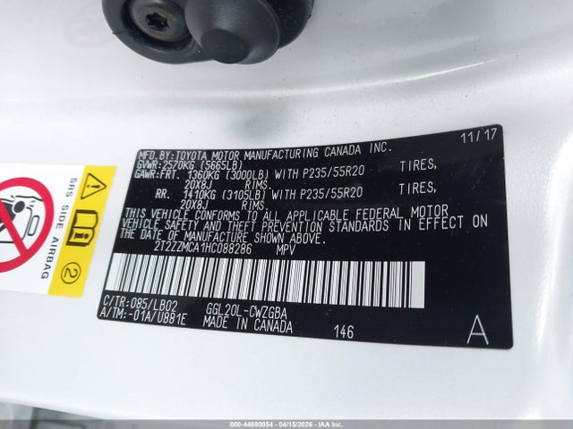 Продажа на аукционе авто 2017 Lexus Rx 350, vin: 2T2ZZMCA1HC088286, номер лота: 44880054