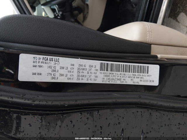 Продажа на аукционе авто 2018 Dodge Durango Sxt Awd, vin: 1C4RDJAGXJC194095, номер лота: 44880102