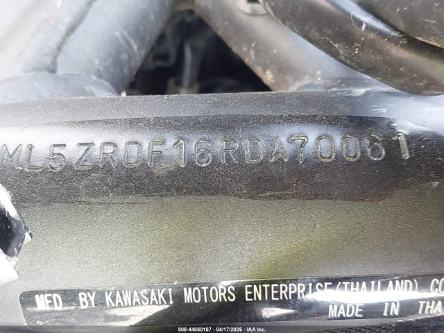 2024 Kawasaki Zr900 F მანქანა იყიდება აუქციონზე, vin: ML5ZRDF16RDA70061, აუქციონის ნომერი: 44880187