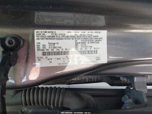 Aukcja sprzedaży 2014 Ford Focus Se, vin: 1FADP3F20EL285091, numer aukcji: 44880286