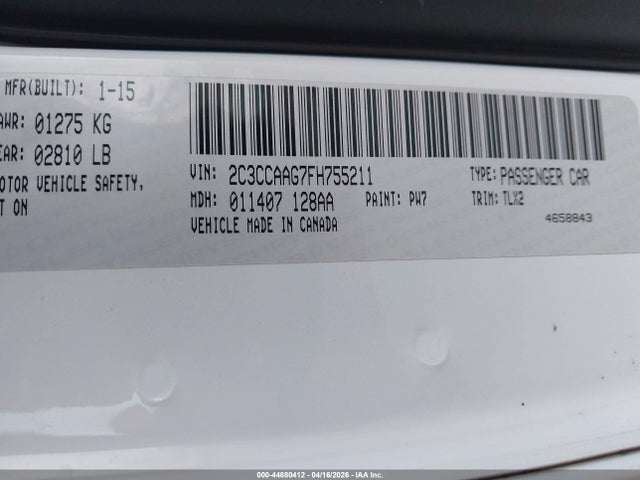 Aukcja sprzedaży 2015 Chrysler 300 Limited, vin: 2C3CCAAG7FH755211, numer aukcji: 44880412