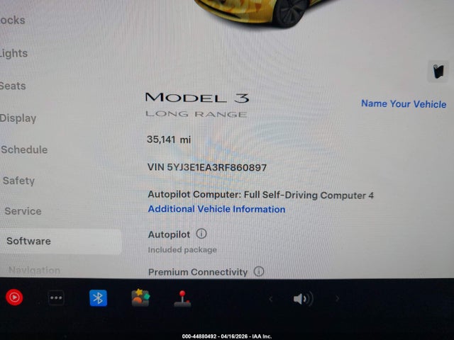 Продаж на аукціоні авто 2024 Tesla Model 3 Long Range Dual Motor All-wheel Drive/rear-wheel Drive, vin: 5YJ3E1EA3RF860897, номер лоту: 44880492