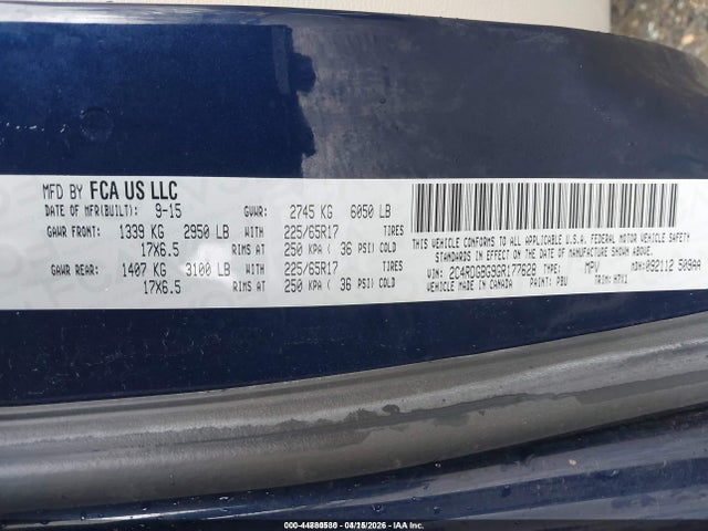 2016 DODGE GRAND CARAVAN 2C4RDGBG9GR177628 Photo 8