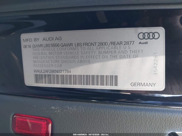 2019 AUDI A6 WAUL2AF28KN021784 Photo 8