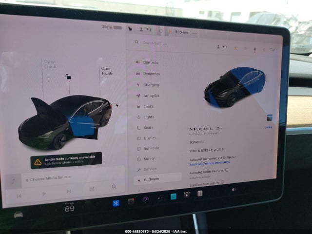 Продажа на аукционе авто 2019 Tesla Model 3 Long Range/mid Range/standard Range/standard Range Plus, vin: 5YJ3E1EA4KF313188, номер лота: 44880670