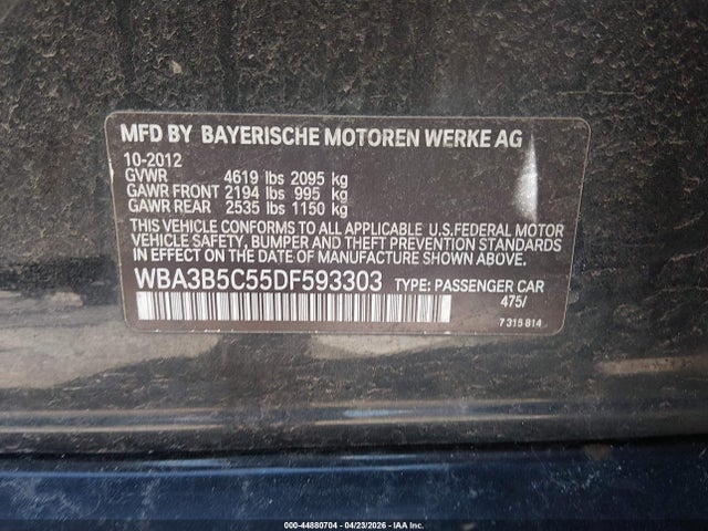 Продажа на аукционе авто 2013 Bmw 328i Xdrive, vin: WBA3B5C55DF593303, номер лота: 44880704