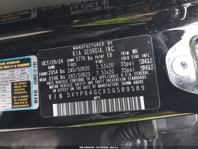 5XYP64GCXSG589589 KIA Telluride S