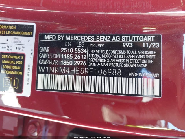Продажа на аукционе авто 2024 Mercedes-benz Glc 300 4matic Suv, vin: W1NKM4HB5RF106988, номер лота: 44880757