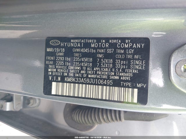 Aukcja sprzedaży 2018 Hyundai Kona Limited, vin: KM8K33A59JU106495, numer aukcji: 44880758