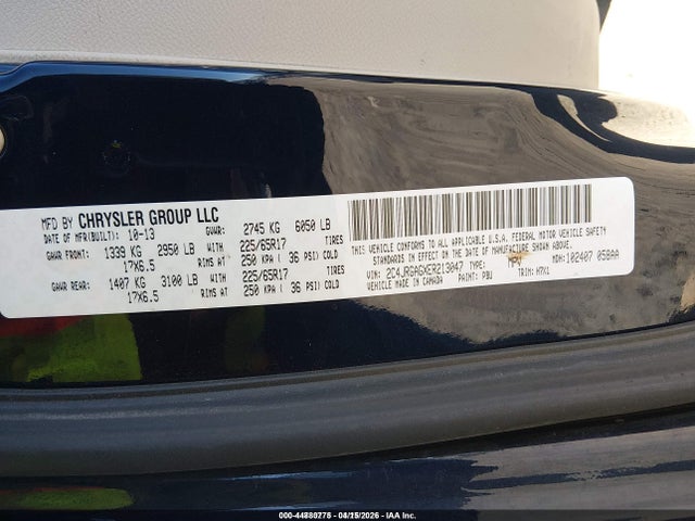 Продажа на аукционе авто 2014 Ram Cargo Tradesman, vin: 2C4JRGAGXER213047, номер лота: 44880775